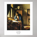 El geógrafo de Juan Vermeer (circa 1669) Posters