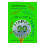 El golf bromea tarjeta de cumpleaños para 90 años