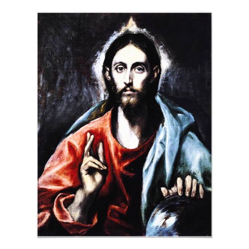 El Greco Christ Blessing Invitations