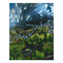 El Greco View of Toledo Invitations