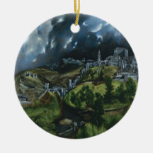 El Greco View of Toledo Ornaments