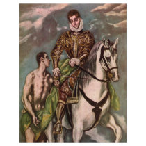El Greco's Saint Martin and the Beggar -circa 1600 flyers by MasterpieceGallery El Greco's Saint Martin and the Beggar -circa 1600 flyers