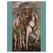 El Greco's Saint Martin and the Beggar -circa 1600 flyers by MasterpieceGallery El Greco's Saint Martin and the Beggar -circa 1600 flyers