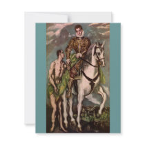 El Greco's Saint Martin and the Beggar, circa 1600 Custom Invites