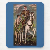 El Greco's Saint Martin and the Beggar, circa 1600 Mouse Pad