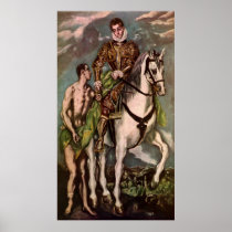 El Greco's Saint Martin and the Beggar, circa 1600 Poster