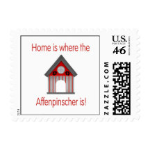 El hogar es donde está el Affenpinscher (el rojo) Envio