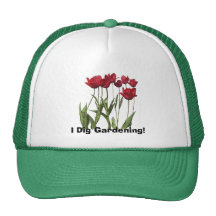 El jardín del tulipán de la diversión florece el a gorro