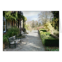 El jardín inglés aguarda la primavera tarjetas