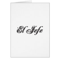 El Jefe logo Estilo Style Greeting Cards