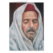 El Jem Man Contemplating cards by melissaenderle El Jem Man Contemplating cards