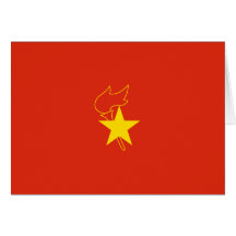 El joven chino promueve los banderines, China Tarjetas