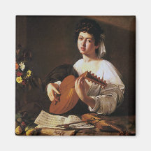 El jugador del laúd, Caravaggio Imán De Nevera