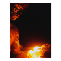 El jugar con el fuego tarjeta postal