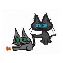 El jugar del gatito postales