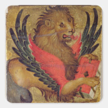 El león de St Mark (aceite en el panel) Colcomania Cuadrada
