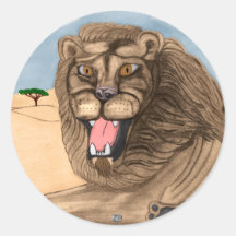 El león etiquetas  