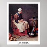 El limpiador del nabo de Jean-Baptiste Chardin Poster