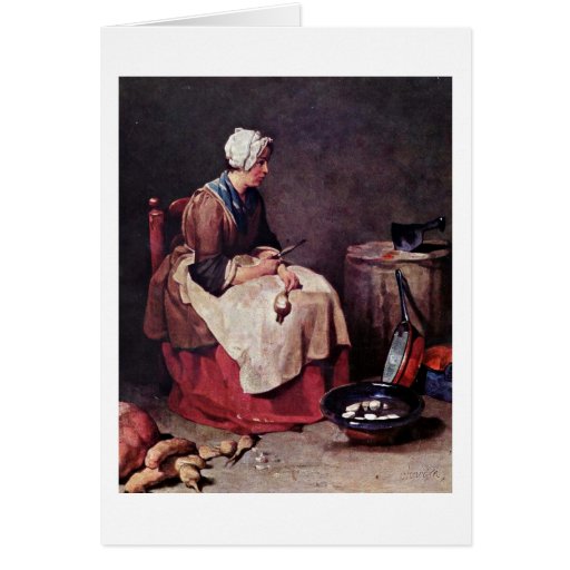 El limpiador del nabo de Jean-Baptiste Chardin Tarjeton
