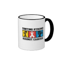 El luchar del cáncer de pulmón fuerte taza