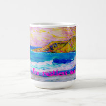 el mar agitado taza de café