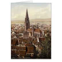 El Munster, Friburgo, Baden, Alemania magnífica Felicitacion
