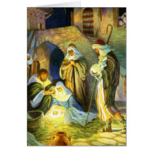 El nacimiento de la tarjeta de Navidad de Jesús