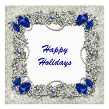 El navidad azul enrruella el invierno blanco de la invitaciones personales 