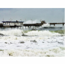 El Nino Waves Piers Ocean Seagulls Cafes photo sculptures