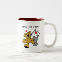 El oso ama las camisetas y los regalos del helado tazas de café