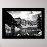 El otro lago moraine (negro y blanco) poster