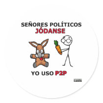 EL P2P y los políticos... stickers