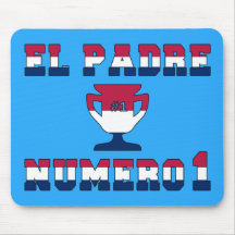 El Padre Número 1 in American Flag Colors Mousepad