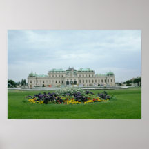 el palacio amarillo del belvedere, Viena, Austria  Poster