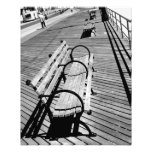 El "paseo marítimo Benches" la impresión fotográfi