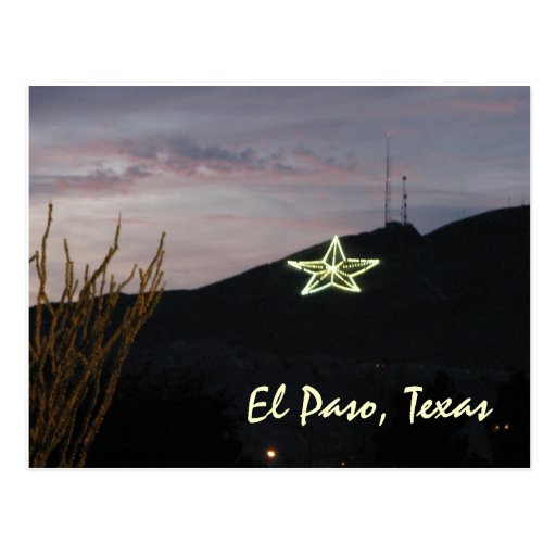 El Paso Star Postcard Zazzle