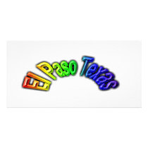 El Paso Texas Popular Rainbow Design photo cards