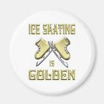 El patinaje de hielo es de oro iman de frigorífico