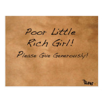 ¡EL PEQUEÑO CHICA RICO POBRE PIDE TARJETAS! tarjetas postales