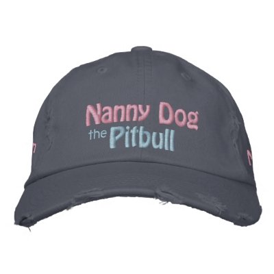 El perro de la niñera, pitbull Terrier americano, Gorras De Béisbol Bordadas El perro de la niñera, pitbull Terrier americano, Gorras De Béisbol Bordadas