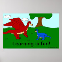 El poster de aprendizaje del dragón