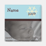 El primer navidad del bebé personalizó el imán
