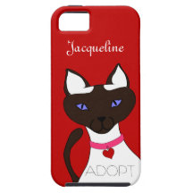 El rojo de Moira del Ronroneo-fect ADOPTA el caso  iPhone 5 Case-Mate Funda