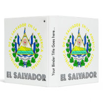 El Salvador Coat of Arms 3 Ring Binder
