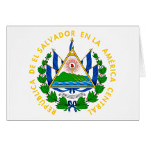 el salvador coat of arms card
