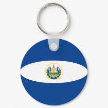 El Salvador Fisheye Flag Keychain by FlagAndMap El Salvador Fisheye Flag Keychain