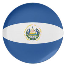 El Salvador Fisheye Flag Plate