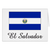 El Salvador Flag Design Greeting Cards