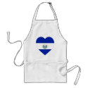 El Salvador Flag Heart aprons