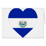 El Salvador Flag Heart Greeting Card